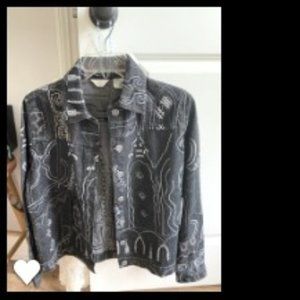 Black denim jacket